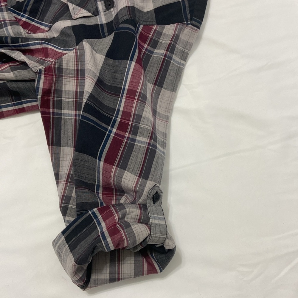 EIGHTY EIGHT,PLATINUM,LONG SLEEVE, RED,BLACK & GRAY,CHECKERED,MEN SHIRT,SIZE XXL - Picture 11 of 14